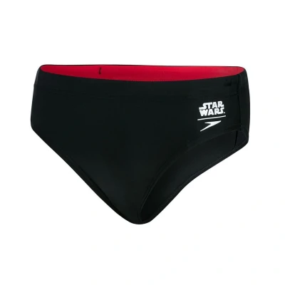 Image of Speedo Boys Placement Brief Black/White/Risk Red, Size 28