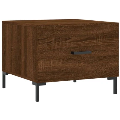 Image of vidaXL Coffee Table Brown Oak 50x50x40 cm Engineered Wood
