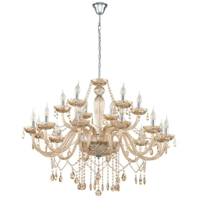 Image of Eglo Lighting Basilano 18 Lamp Multi Arm Chandeliers Chrome EG39095