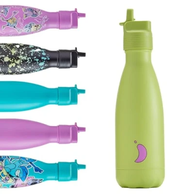 Image of Chilly&#039;s Kids Original Bottles 90% Stainless Steel BPA Free, Double Walled Vacuum Insulated Bottle For Cold and Hot Drinks 350ml Lime
