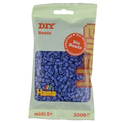 Image of Hama Midi Bio Beads Bag Approx. 1000 Fuse Mosaic Decoration Arts &amp; Craft for Creative Children Ages 5+ Lavender