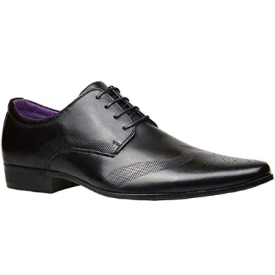Image of Mens Fashion New Brown Leather Shoes Formal Smart Dress Black 8 UK 42 EU