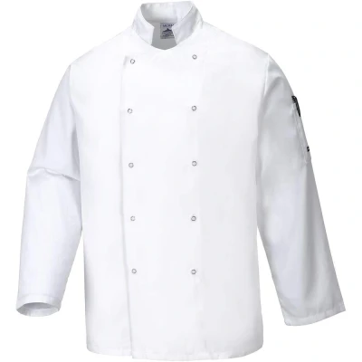 Image of Portwest Suffolk Chefs Jacket L/S, Size: XXXL, Colour: White, C833WHRXXXL