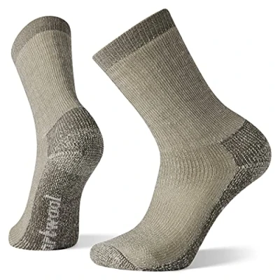 Image of Smartwool Men’s Hike Classic Edition Extra Cushion Crew Socks Merino Wool for Hiking, Camping, Walking &amp; Hunting Made in USA Taupe, L