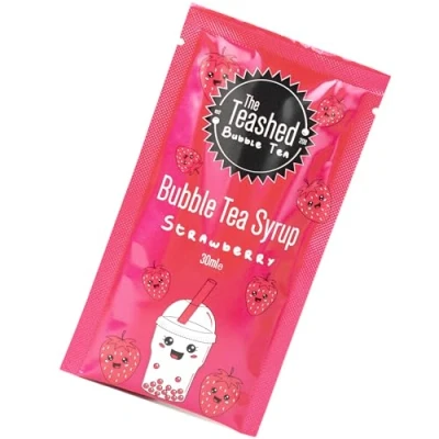 Image of Bubble Tea Syrup Strawberry 30ml Fruit for 1 Serving Vegan By THE TEASHED