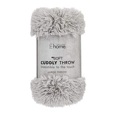 Image of Catherine Lansfield Cuddly Deep Pile 150x200cm Blanket Throw Silver Grey