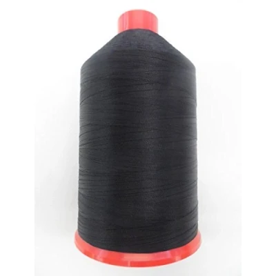 Image of Strong Bonded Nylon Sewing Thread 60s Rot Proof Black Large 5000m Spool
