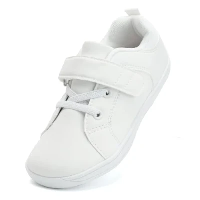 Image of Kids Barefoot Sneaker Wide School Shoes Toddler Trainers Boys Girls Minimalist Running Shoes(White, 10.5UK Child Wide)