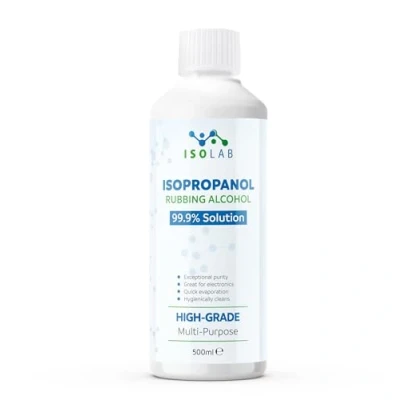 Image of IsoLAB Isopropanol Rubbing Alcohol 99.9% Pure Isopropyl Alcohol, Multi Purpose Cleaner, Degreaser &amp; Solvent 500ml
