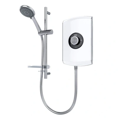 Image of Triton Amore 9.5kW Electric Shower Gloss White 5 Spray Mode Handset 1.5m Hose