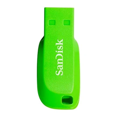 Image of SanDisk SDCZ50C 016G B35GE 16 GB Cruzer Blade USB Flash Drive Electric Green