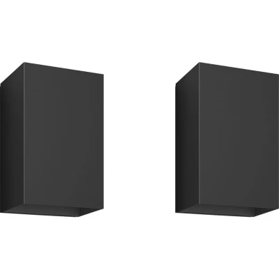 Image of PHILIPS HUE White and Color Ambiance Resonate Smart Outdoor LED Wall Lamp Black, Twin Pack