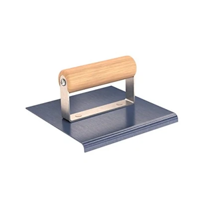 Image of Bon 22 776 6 x inch Wooden Handle Blue Steel Sidewalk Edger with 1/4 Radius and 3/8 Lip
