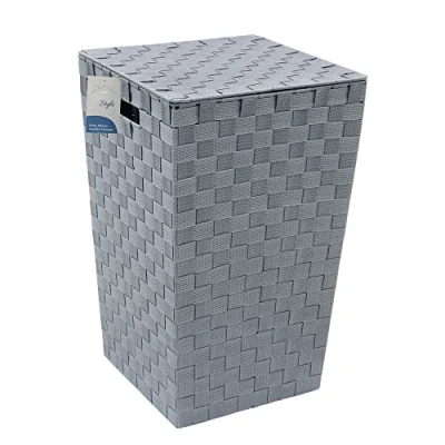 Image of JVL Vichy Square Nylon Laundry Hamper