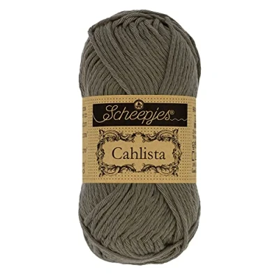 Image of Scheepjes Cahlista 387 Dark Olive Yarn 10x50g