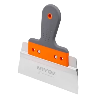 Image of MIVOS Professional Coating Knife with Stainless Steel Blade 200 x 60 mm Putty for Smoothing Surface Flat Finishing Spatula Joint Made in EU