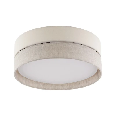 Image of Eco Cylindrical Ceiling Light Beige, Linen 4xE27