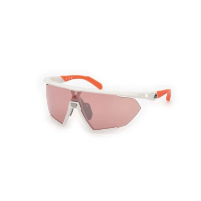 Image of Sunglasses Adidas sport Sp0071 cmpt aero li col. 21l Man GÃ©omÃ©trique White