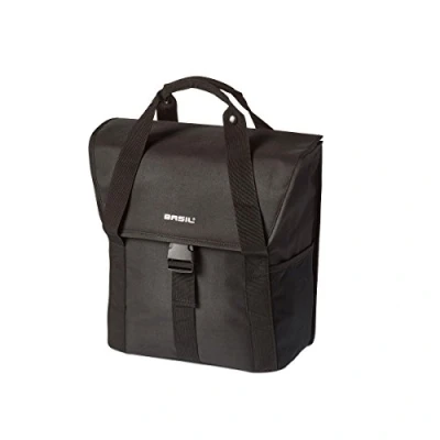 Image of Basil BAS17656 Unisex Go Single Shopper Cycle Bag, Black, 18 Litre