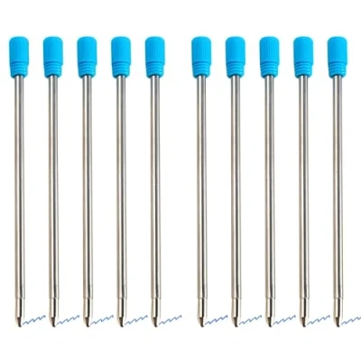Image of YUEMING 20 Pcs Blue Ink Pen Refills for Ballpoint Pens, 2.5&#039;&#039; Replaceable Smooth Writing 7 cm and1 mm Medium Size Tip
