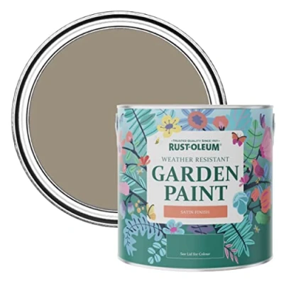 Image of Rust Oleum Brown Mould Resistant Garden Paint In Satin Finish Cocoa 2.5L