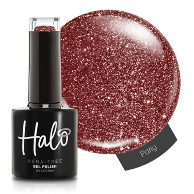 Image of Halo Gel Polish 8ml Party. UV/LED Nail Polish, Long Lasting &amp; Easy To Apply. Soak Off Art Colours For Manicure Pedicure. Professional Home Use.