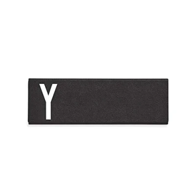 Image of Design Letters Personalised Black Metal Pencil Case for Pen, Pencil, Eraser, Ruler Ideal Stationary Storage Gift Work and School (Y)