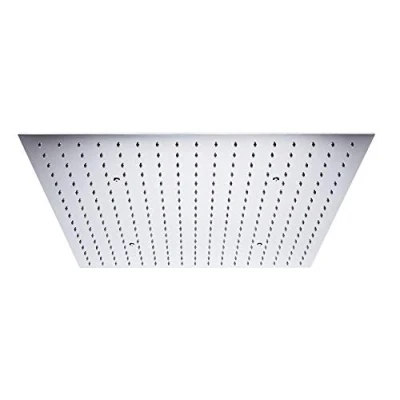 Image of Milano Arvo Modern 600mm Square Ceiling Mounted Recessed Shower Head Chrome