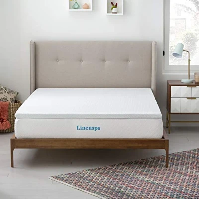 Image of Linenspa Gel Memory Foam Mattress Topper with Zip Cover 5 cm Thick