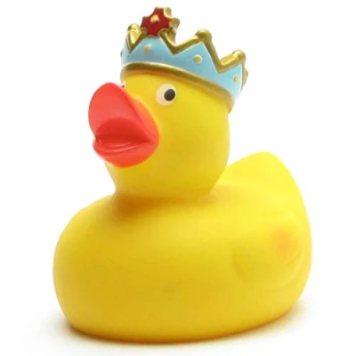 Image of Rubber Duck King I Squeaky L 8.5 cm