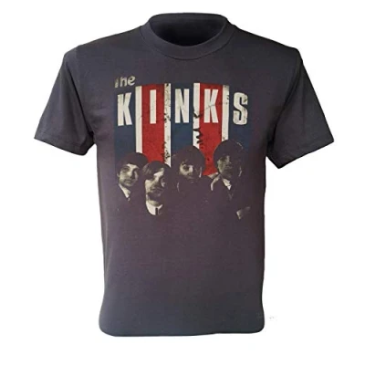 Image of Res The Kinks t Shirt 60s English pop Retro Men S to 2XL Davies Black