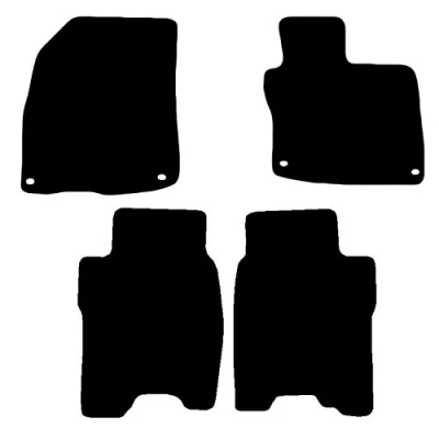 Image of Carsio Carpet Car Mats For Honda Civic 2008 to 2012 4 Piece Set Tailored Fit Floor Mat Complete Accessory Black Custom Fitted All Weather, Anti Slip Backing &amp; Trim
