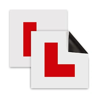 Image of Caliko Red Fully Magnetic l Plate for Car Learning Drivers Pack of 2 plates uk Extra Thick Strong Learner Plates, No Melting Blow off Easy to Move without Scratching Painting