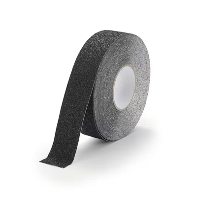 Image of Durable DURALINE GRIP+ Formfit Anti Slip Floor Tape Self Adhesive Attachment for Quick Installation 15 Metre Roll Malleable Securing to Uneven Surfaces Such as Ramps &amp; Metal Black