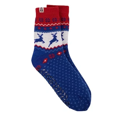 Image of Mens 1 Pair Totes Reindeer Fairisle Chunky Lined Socks 8 11