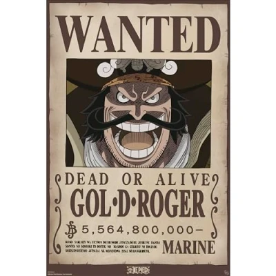Image of ABYSTYLE Poster One Piece Wanted Gol,D, Roger 61x91,5cm