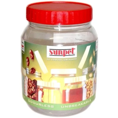 Image of Sunpet J0500 Food Storage Canisters, Plastic, Red, 500 ml, Small, Pack of 3