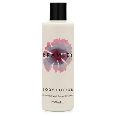 Image of BRAMLEY Body Lotion, 250ml Juniper, Sweet Orange &amp; Bergamot Essential Oils 100% Natural Fragrance Rich Cream Nourishes Softens Vegan Cruelty Free