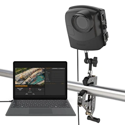 Image of Brinno Time Lapse Camera for Construction BCC2000 PLUS, IPX5 Waterproof, 1080P FHD, 10M Extender Cable Laptop Tablet Connect Bundle, Steel Clamp Mount