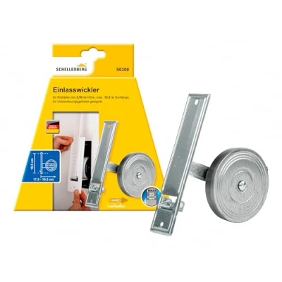 Image of Schellenberg 50300 roller shutter belt winder flush mount, 18.5 cm hole spacing, intake system maxi, galvanised