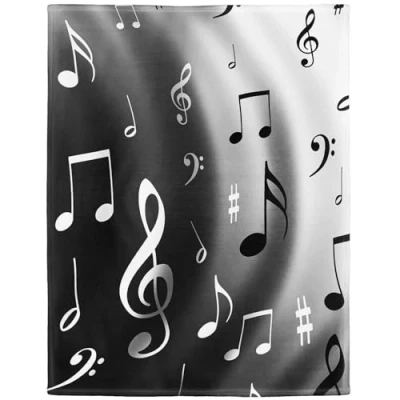 Image of YISUMEI Blanket 150 x 200 cm Cuddly Blankets Soft Flannel Fleece Bed Throw Graphics Music Notes