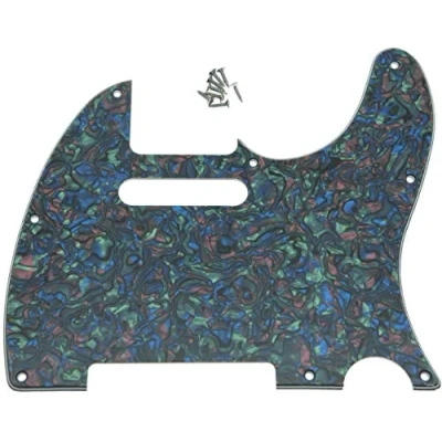 Image of Dopro 8 Hole Tele Guitar Pickguard Scratch Plate for USA/Mexican FD Telecaster Abalone Pearl