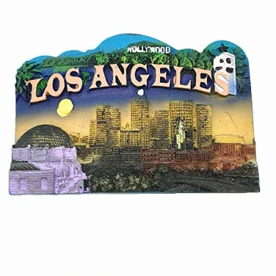 Image of Hollywood Los Angeles California USA 3D Fridge Magnet, Home &amp; Kitchen Decoration magnetic sticker souvenir gift collection
