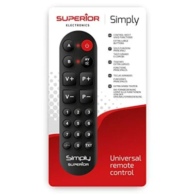 Image of Simply Numeric Universal Large Button Remote Control for 2 Devices