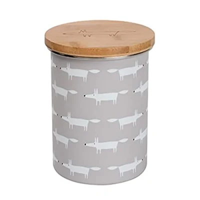 Image of Scion Living Mr Fox Storage Jar Grey Patterned