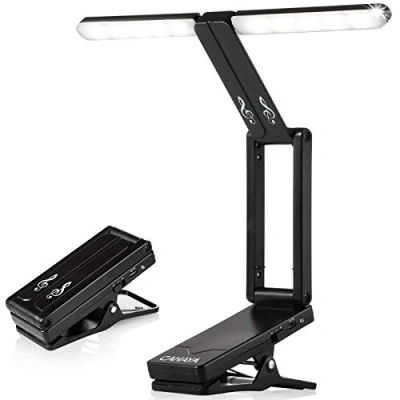 Image of CAHAYA LED Music Stand Light with clamp, 10 Bright LEDs, for Clip, Rechargeable Reading lamp CY0240