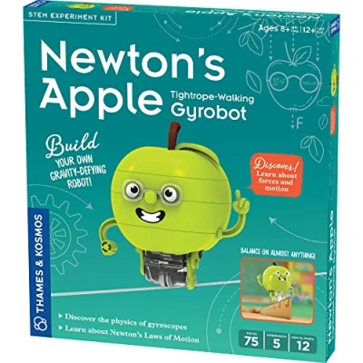 Image of Thames &amp; Kosmos Newton&#039;s Apple Tightrope Walking Gyrobot, Teens and Kids Science Kit, Learning Resources for Physics Concepts, STEM Toys Experiments, Age 8+ with Help 12+ Alone