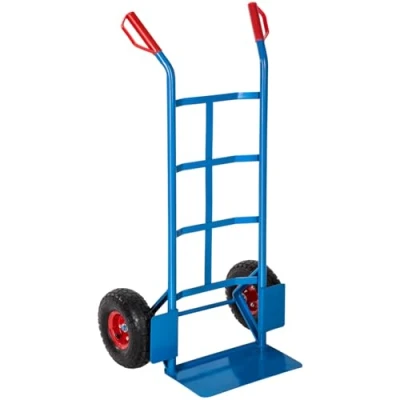 Image of TecTake Sack Barrow Hand Truck Trolley Heavy Duty Steel Load up to 200kg Dolly Cart with Industrial Wheels Lightweight Stair Climber Multi Purpose