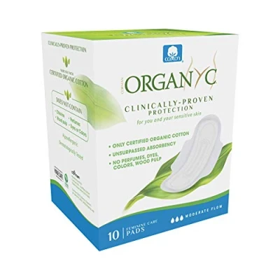 Image of Organyc Pads with Wings Moderate Flow 10 units
