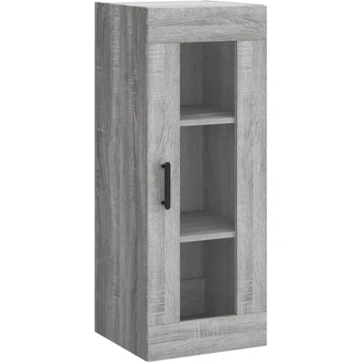 Image of vidaXL Wall Mounted Cabinet Grey Sonoma 34.5x34x90 cm